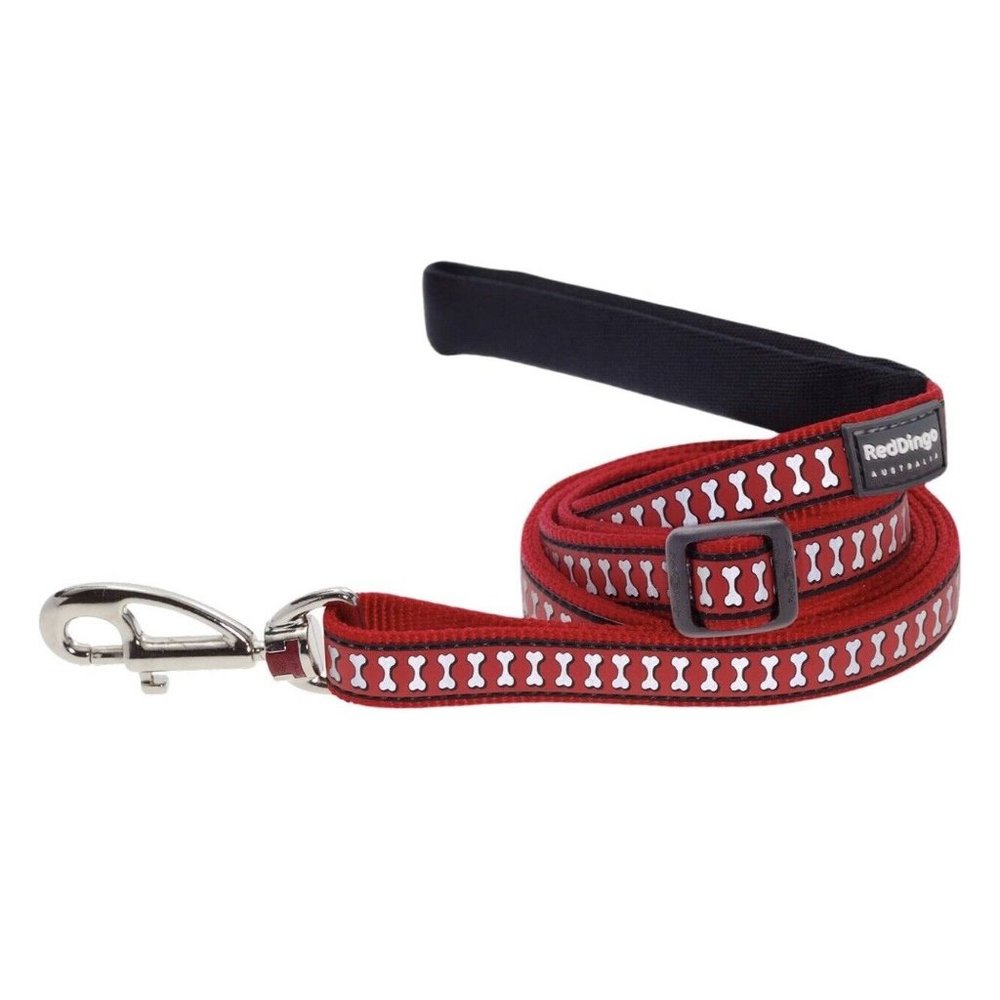 Red Dingo Dog Lead Reflective Red, Large